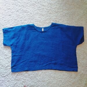 Eli & Barry T Shirt 4 Cobalt Linen